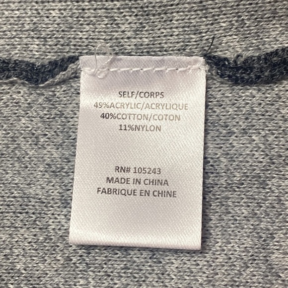 Bobeau • Gray Sweater Cardigan • Sleeveless • Open Front • Small - Picture 7 of 9